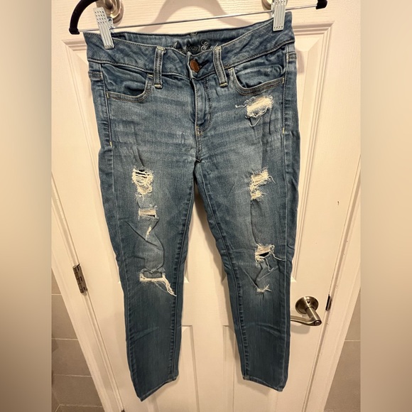 American Eagle Outfitters Denim - AE Women’s Distressed Blue Jean Jeggings